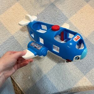 Fisher-Price little people Blue Toy Airplane